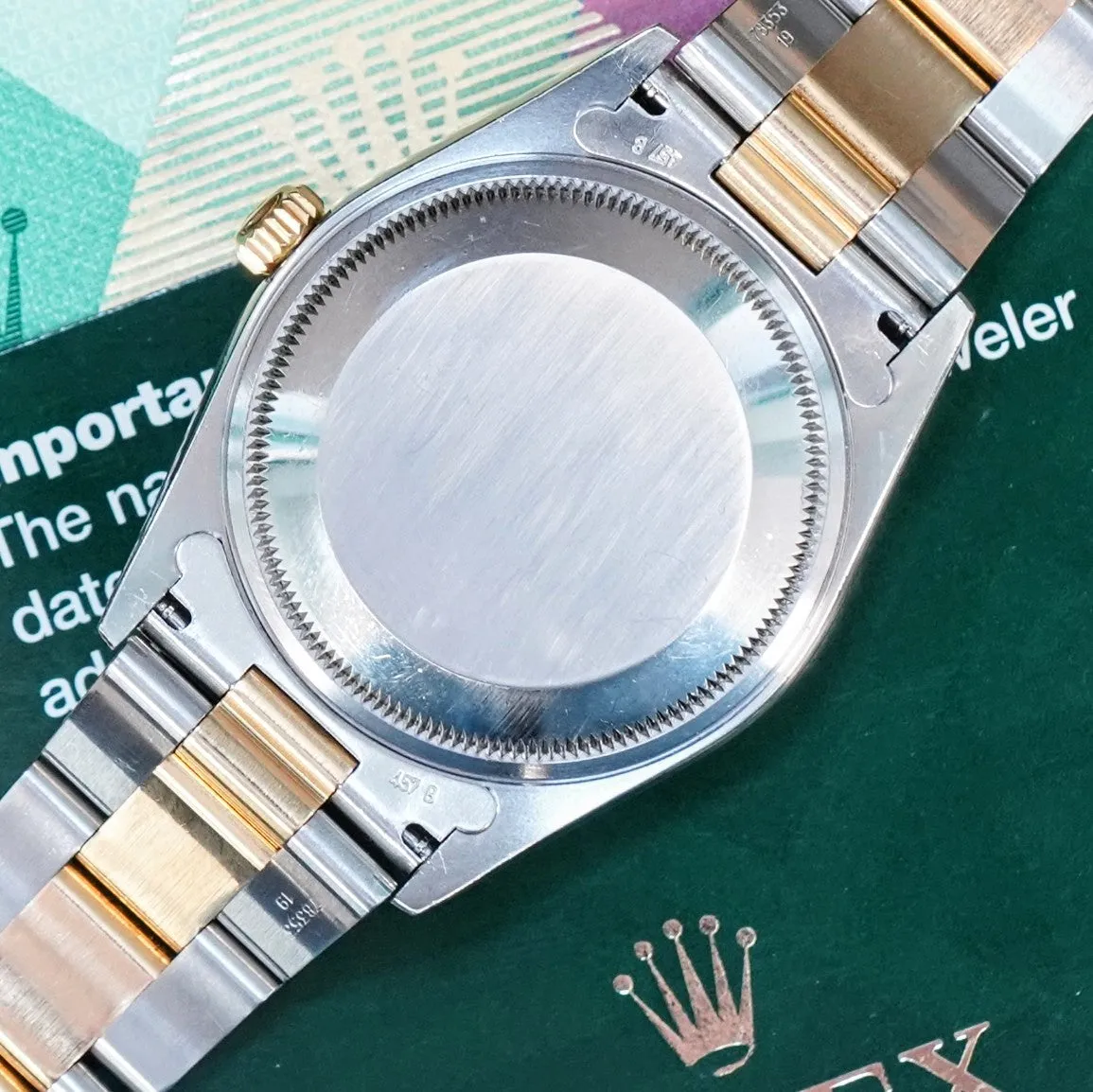 ROLEX Date 15203 34mm Automatic Watch Steel & 18K Gold - Double Box & Papers
