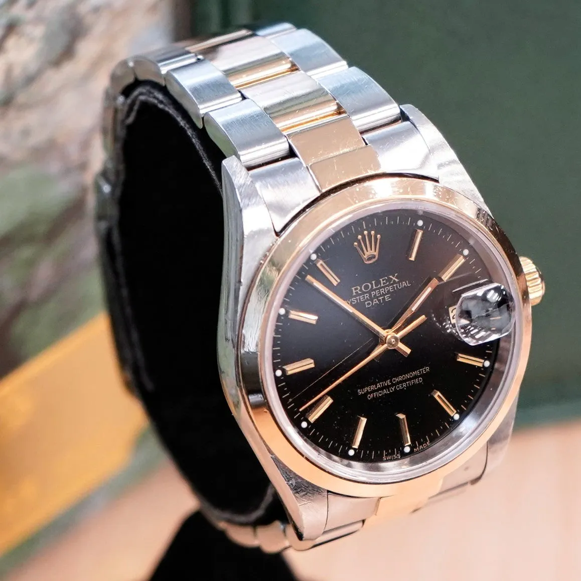 ROLEX Date 15203 34mm Automatic Watch Steel & 18K Gold - Double Box & Papers