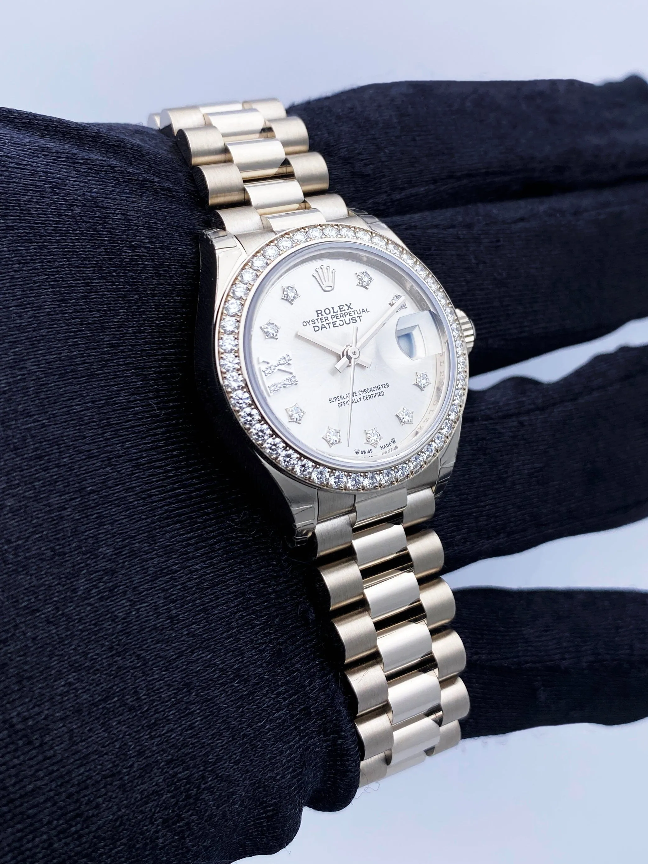 Rolex Datejust 279139RBR Diamond Dial Ladies Watch Box Papers