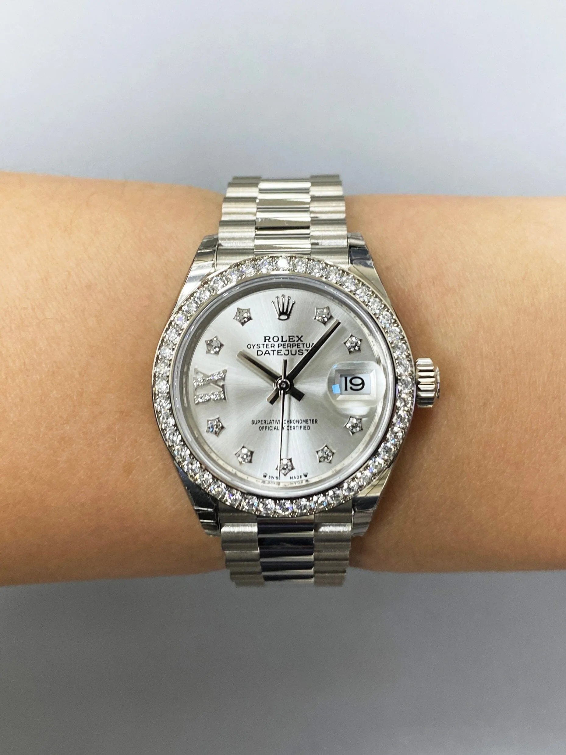 Rolex Datejust 279139RBR Diamond Dial Ladies Watch Box Papers