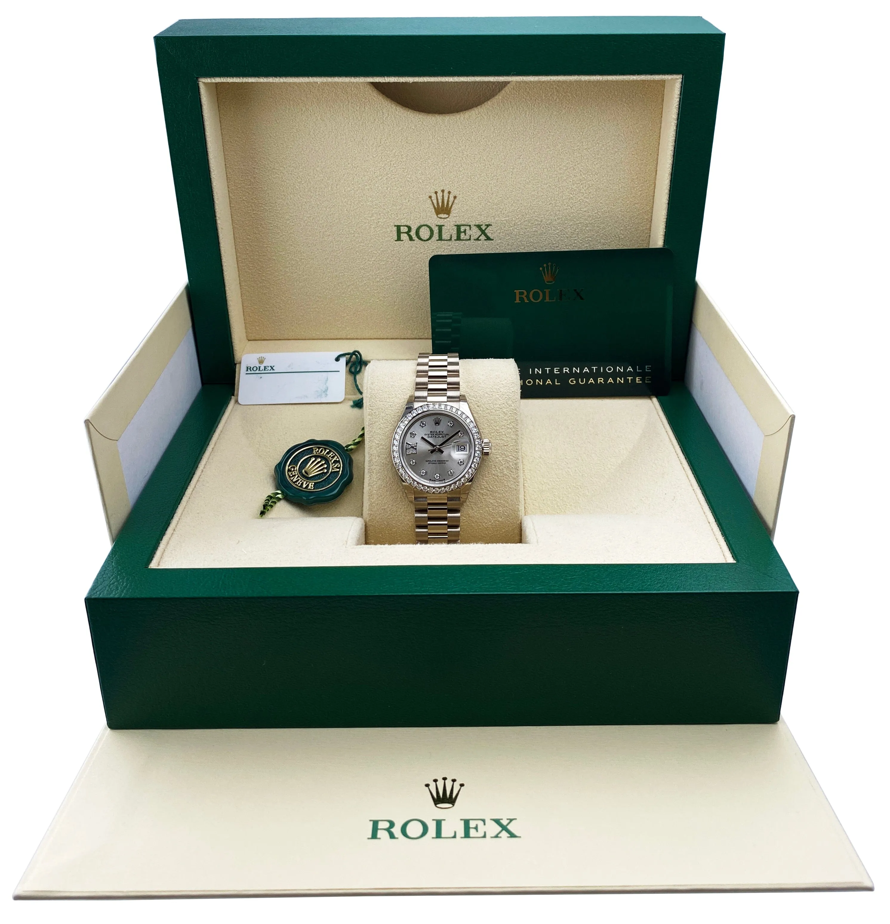 Rolex Datejust 279139RBR Diamond Dial Ladies Watch Box Papers