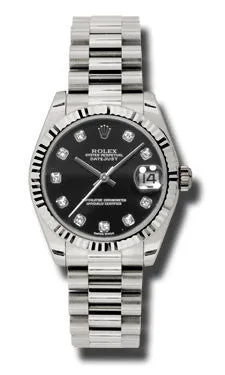 Rolex - Datejust 31mm - Gold President White Gold - Fluted Bezel