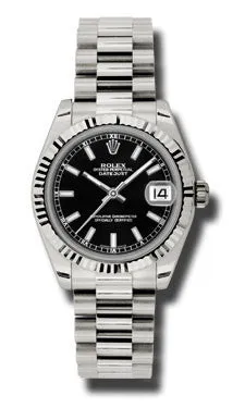 Rolex - Datejust 31mm - Gold President White Gold - Fluted Bezel
