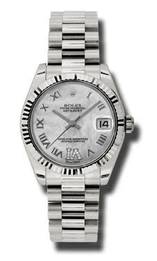 Rolex - Datejust 31mm - Gold President White Gold - Fluted Bezel