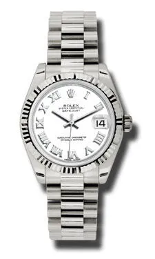 Rolex - Datejust 31mm - Gold President White Gold - Fluted Bezel