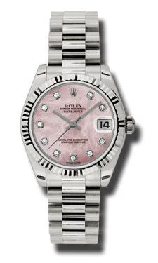 Rolex - Datejust 31mm - Gold President White Gold - Fluted Bezel