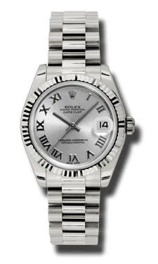 Rolex - Datejust 31mm - Gold President White Gold - Fluted Bezel