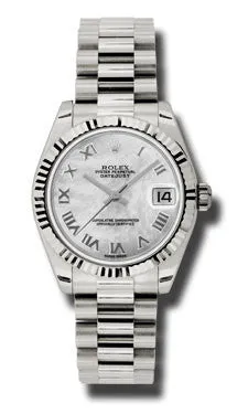 Rolex - Datejust 31mm - Gold President White Gold - Fluted Bezel
