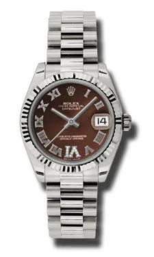 Rolex - Datejust 31mm - Gold President White Gold - Fluted Bezel