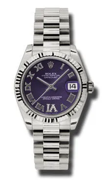 Rolex - Datejust 31mm - Gold President White Gold - Fluted Bezel