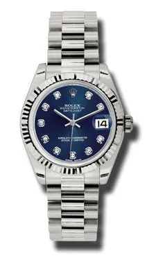 Rolex - Datejust 31mm - Gold President White Gold - Fluted Bezel