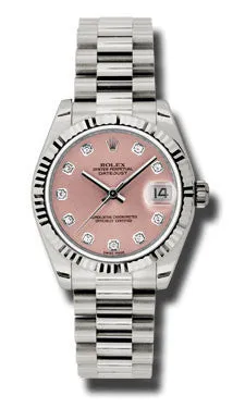 Rolex - Datejust 31mm - Gold President White Gold - Fluted Bezel
