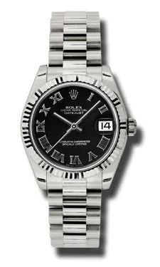 Rolex - Datejust 31mm - Gold President White Gold - Fluted Bezel