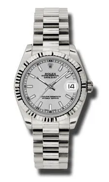 Rolex - Datejust 31mm - Gold President White Gold - Fluted Bezel