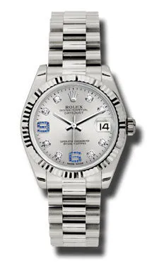 Rolex - Datejust 31mm - Gold President White Gold - Fluted Bezel