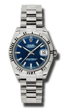 Rolex - Datejust 31mm - Gold President White Gold - Fluted Bezel