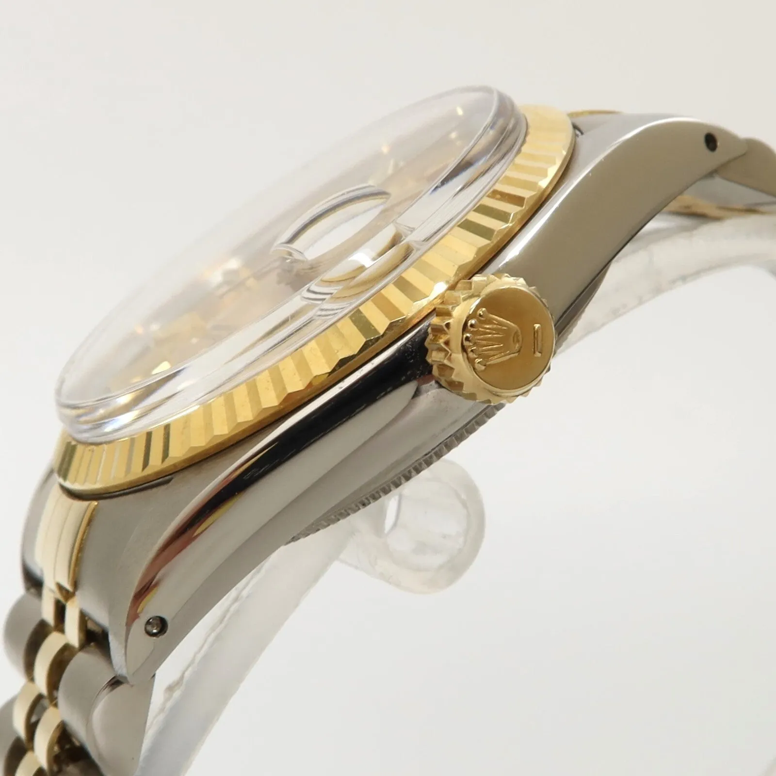 Rolex Datejust 36 18k Yellow Gold & Steel Champagne Dial Jubilee Automatic 16013