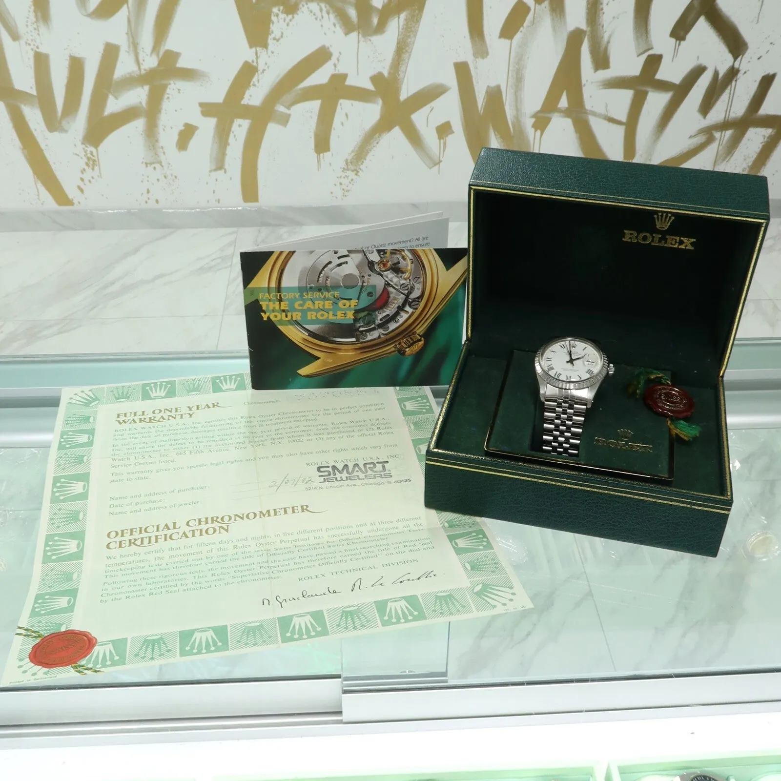 Rolex Datejust 36 White Roman "Buckley Dial" Stainless Steel Jubilee 16030