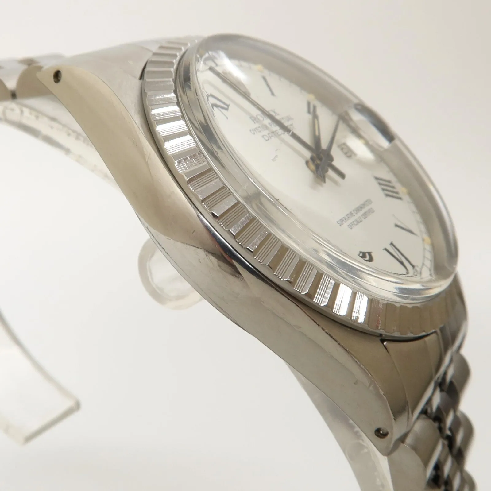 Rolex Datejust 36 White Roman "Buckley Dial" Stainless Steel Jubilee 16030