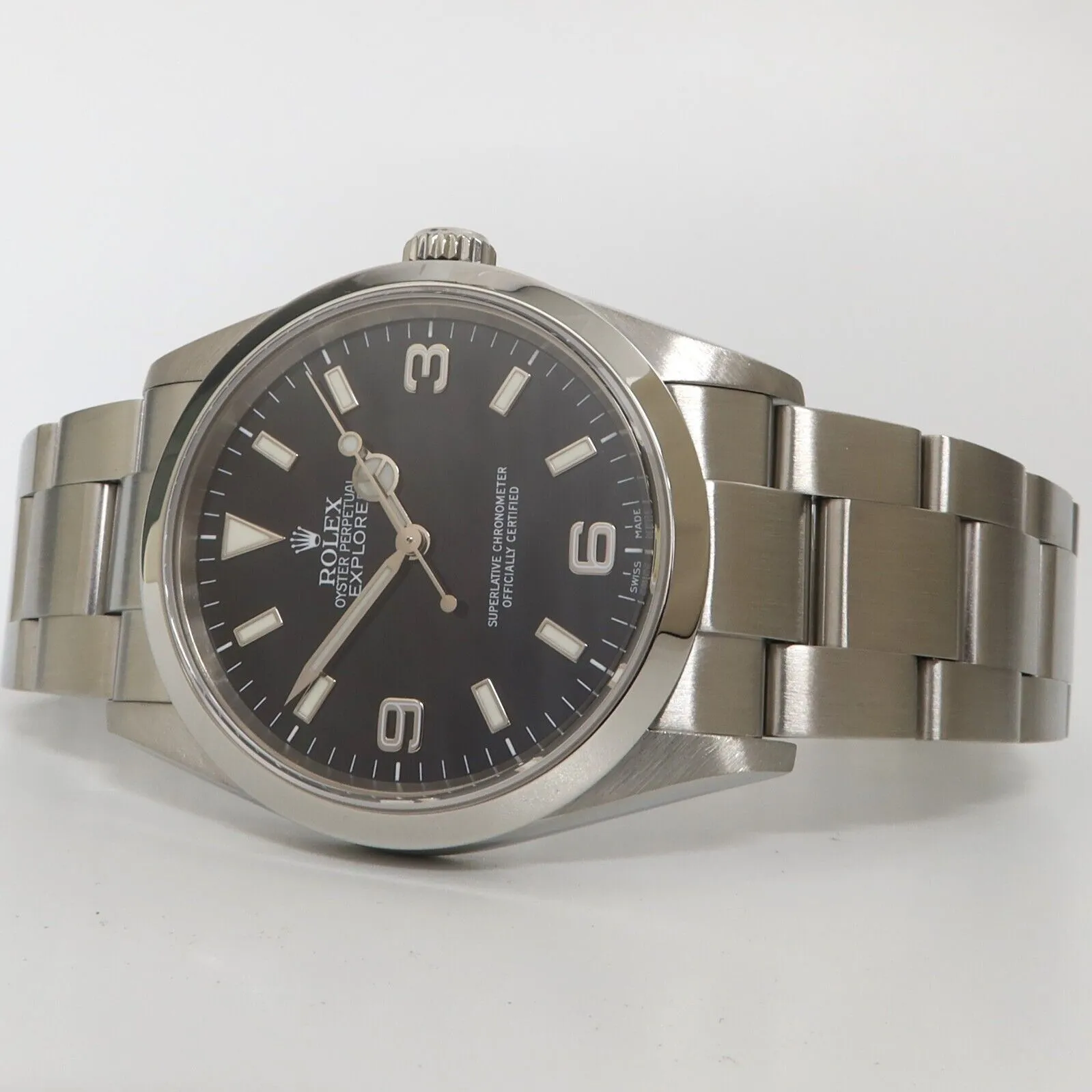 Rolex Explorer Black Dial 36MM Automatic Stainless Steel Oyster Bx/Prs 114270