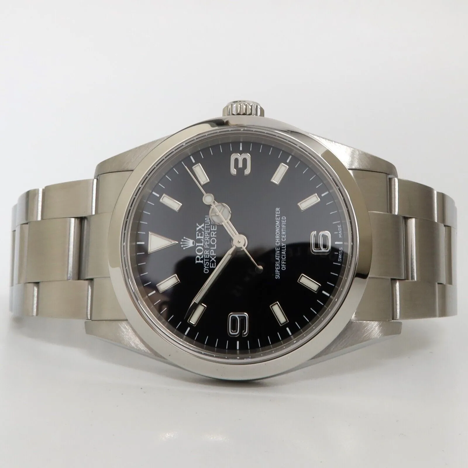 Rolex Explorer Black Dial 36MM Automatic Stainless Steel Oyster Bx/Prs 114270
