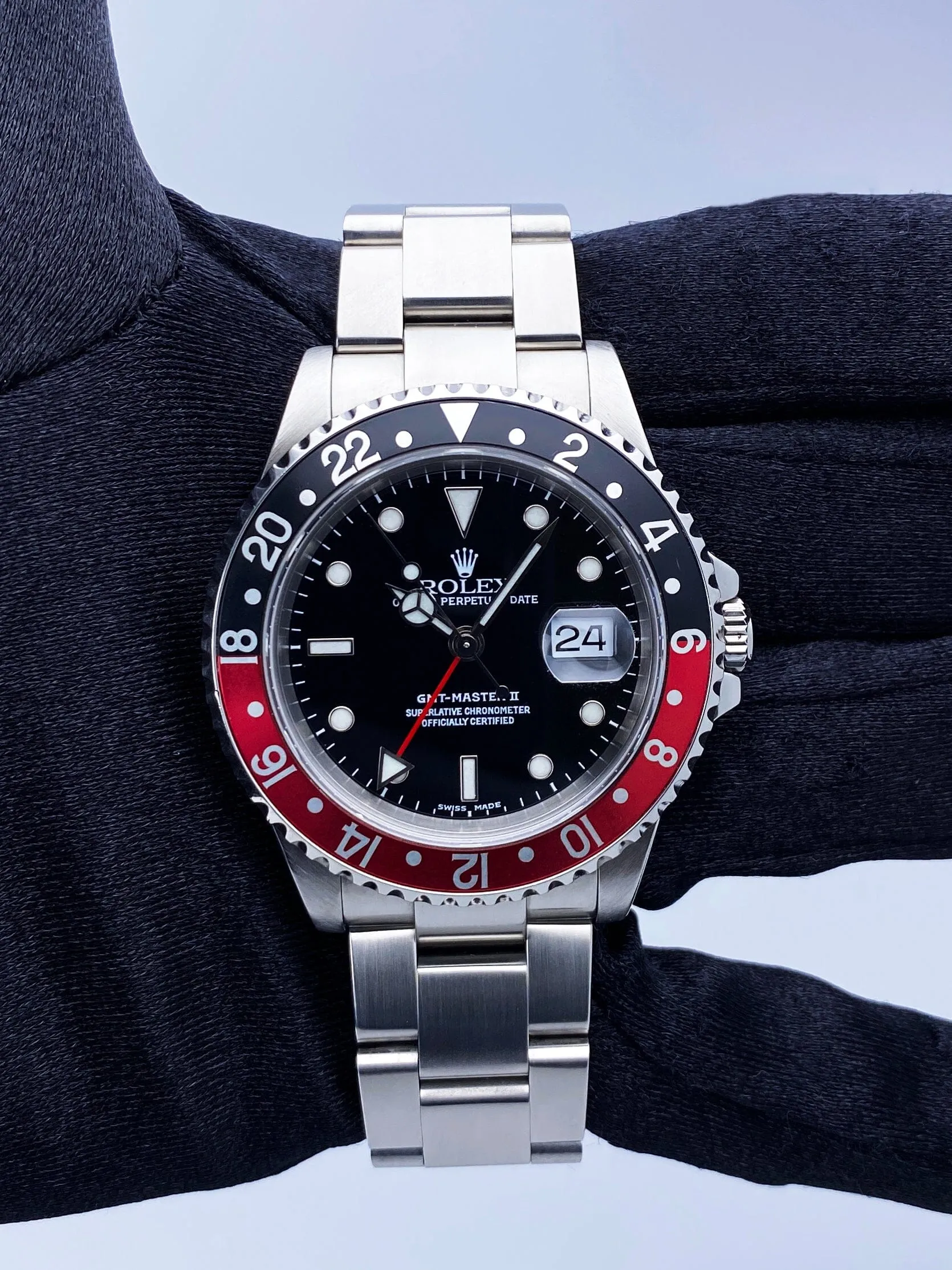 Rolex GMT Master II 16710 Coke Bezel Mens Watch Box Papers