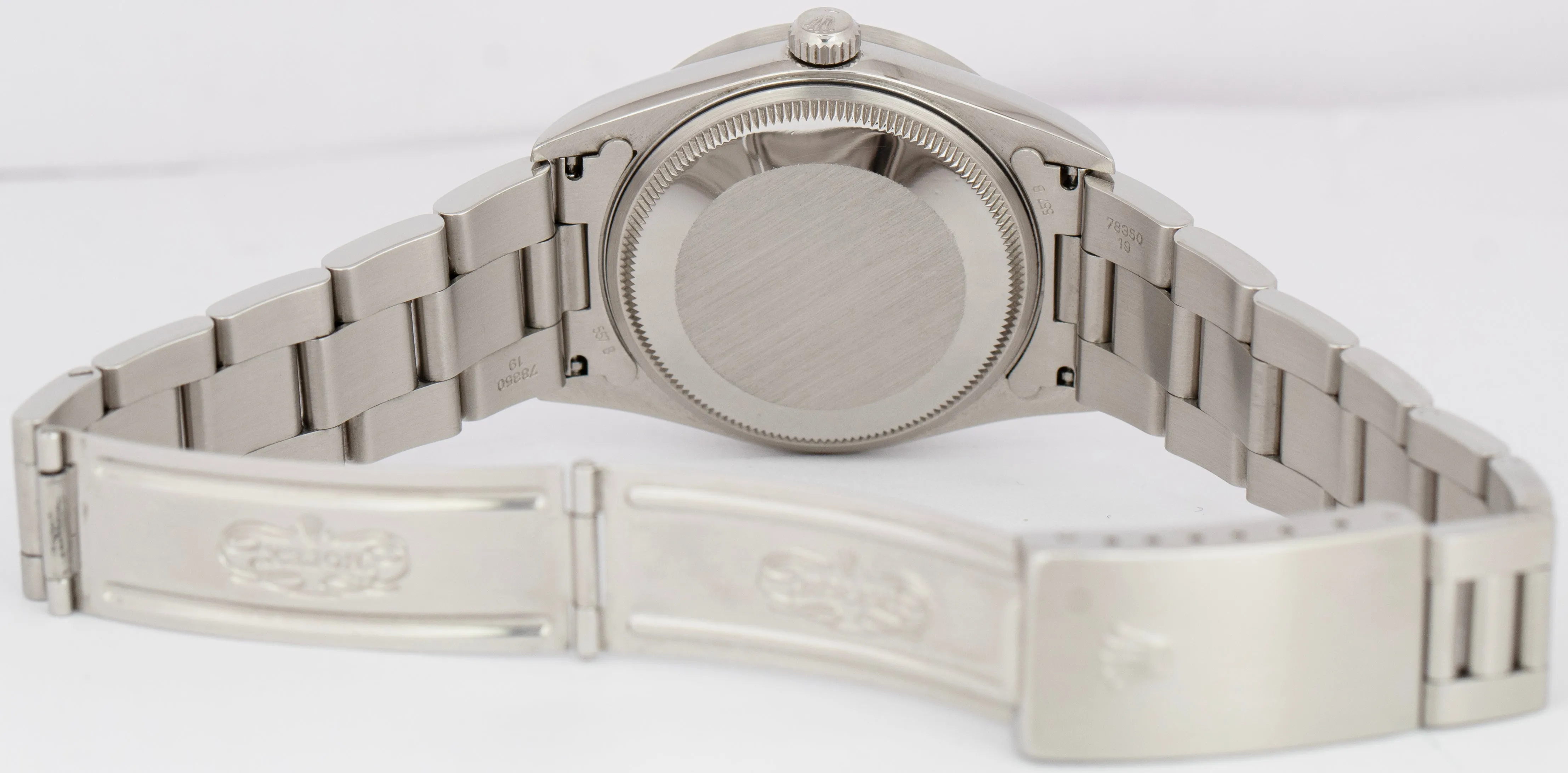 Rolex Oyster Perpetual Air-King Salmon Stainless Steel NO-HOLES 34mm Watch 14010