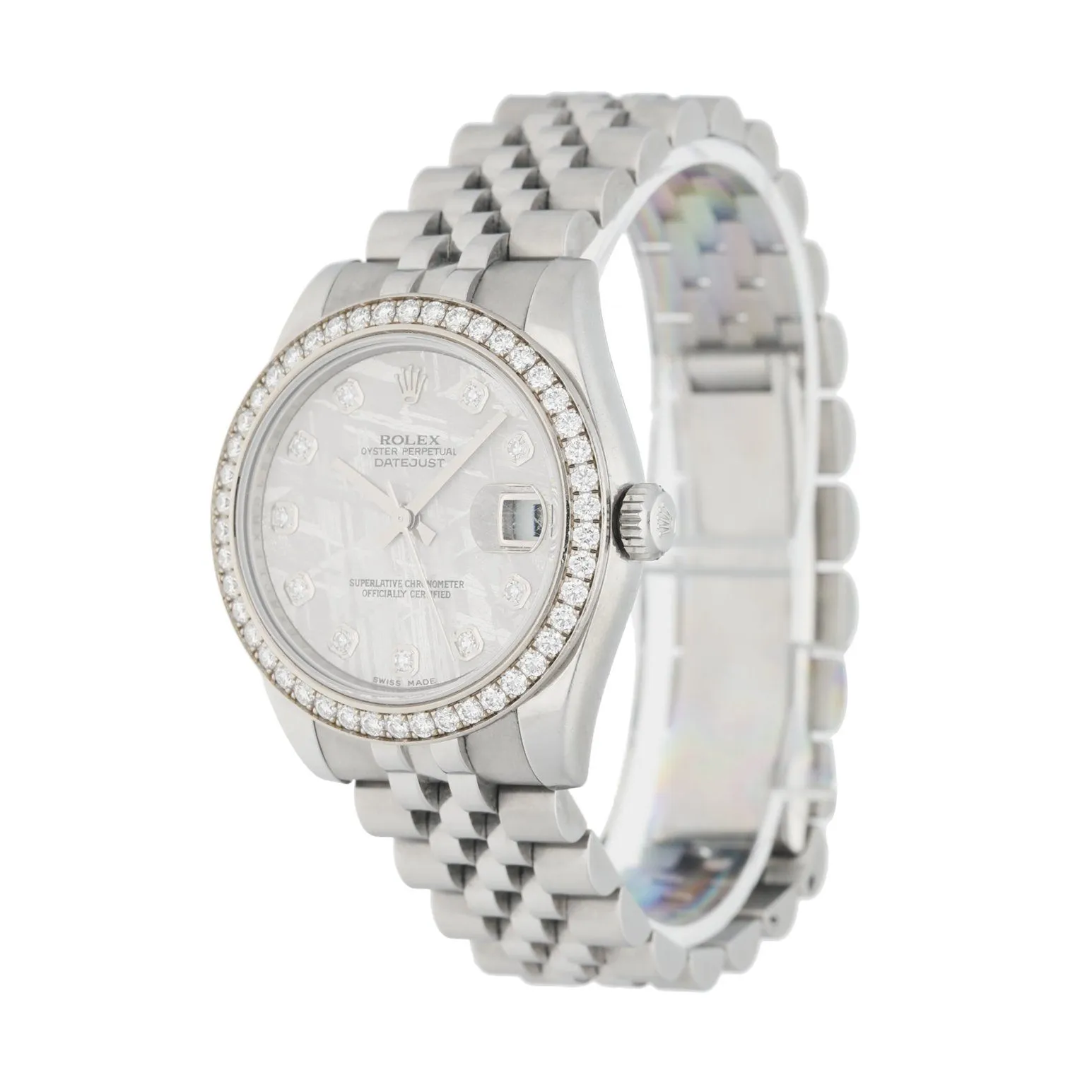 Rolex Oyster Perpetual DateJust 178384 Meteorite Diamond Dial Watch
