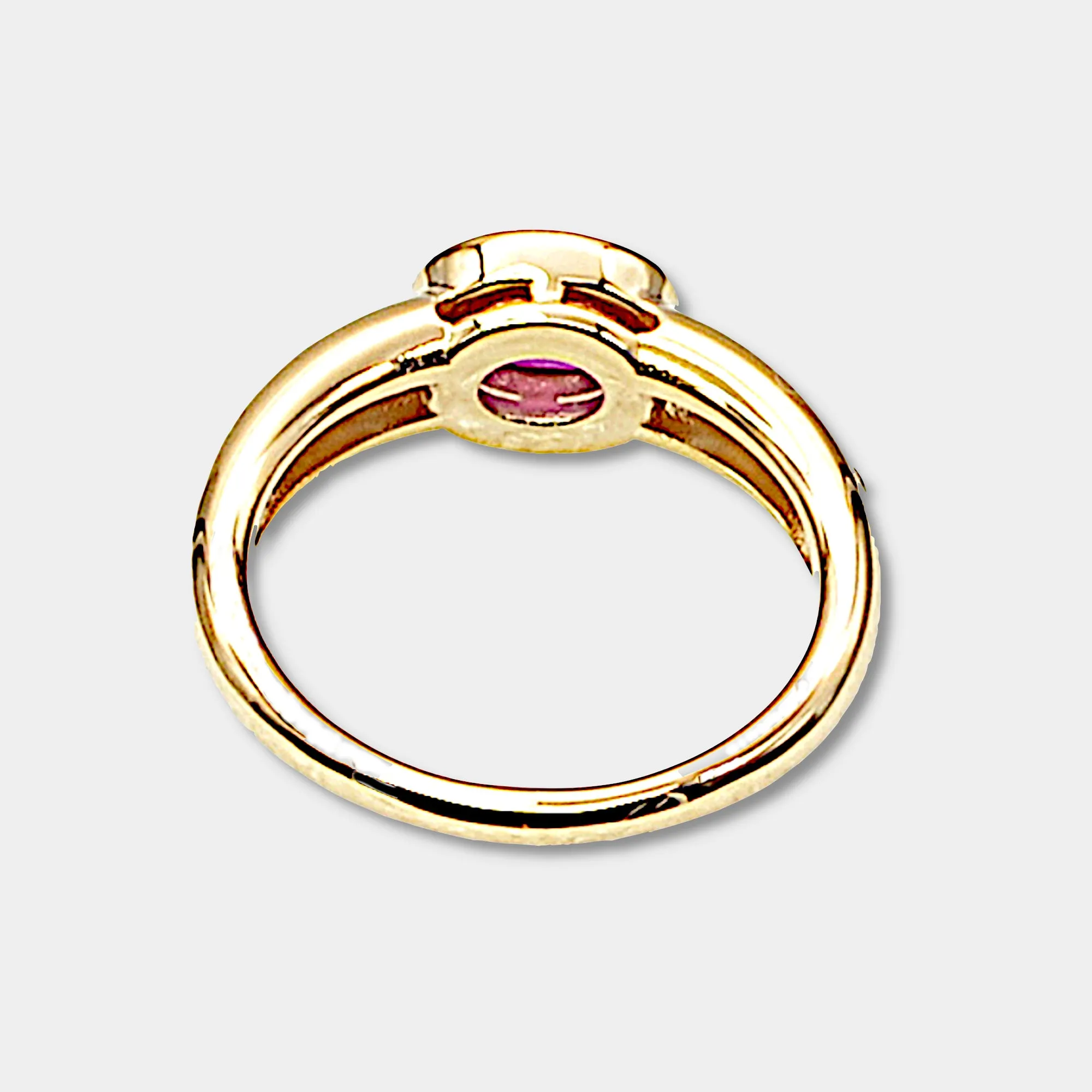 Ruby & Diamond East West Stack Ring