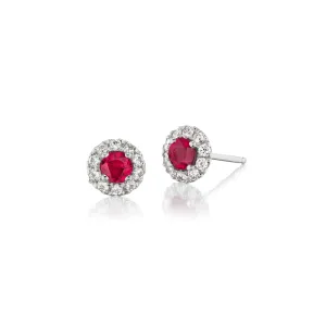 Ruby and Diamond Earrings