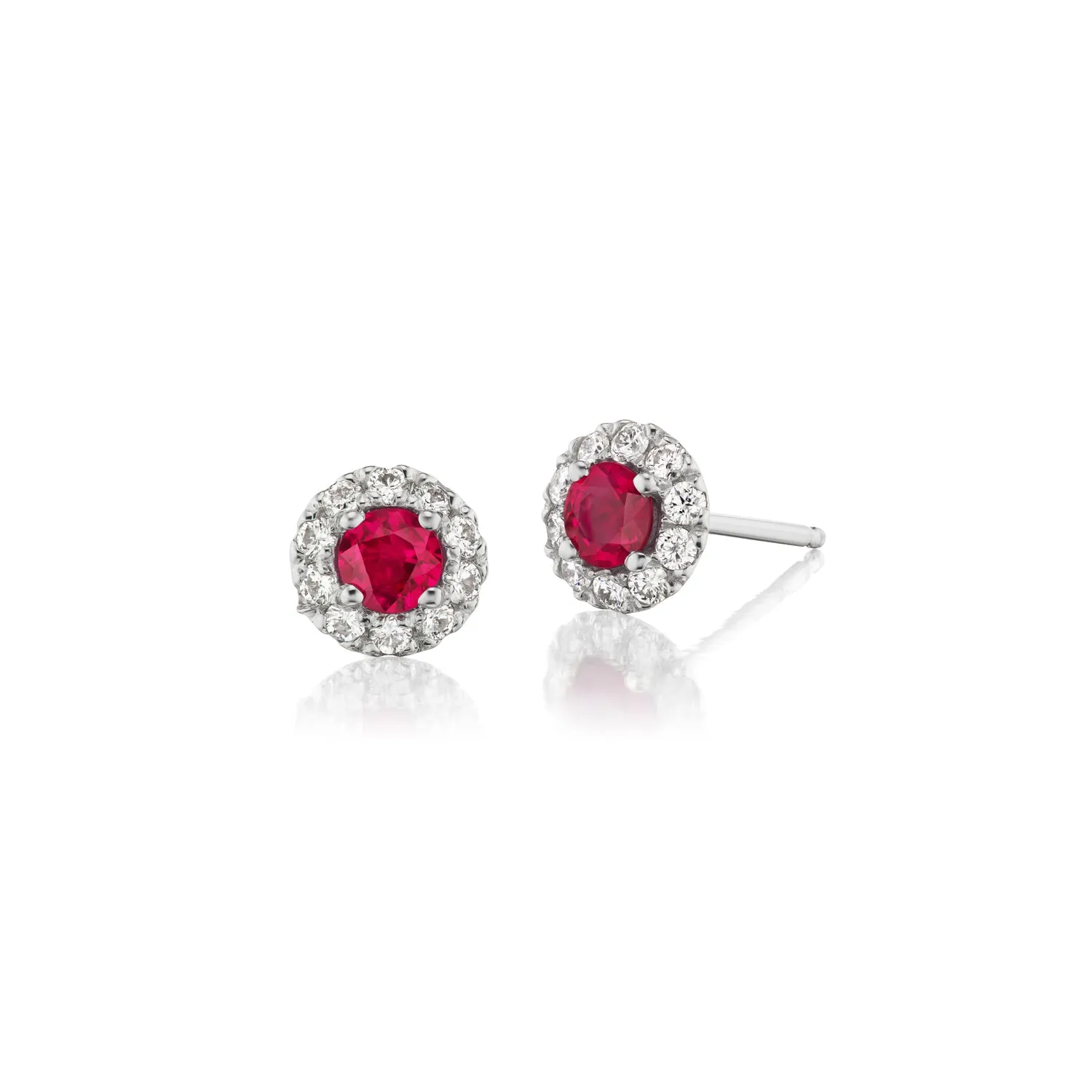 Ruby and Diamond Earrings