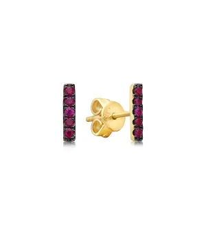 Ruby Bar Stud Earring