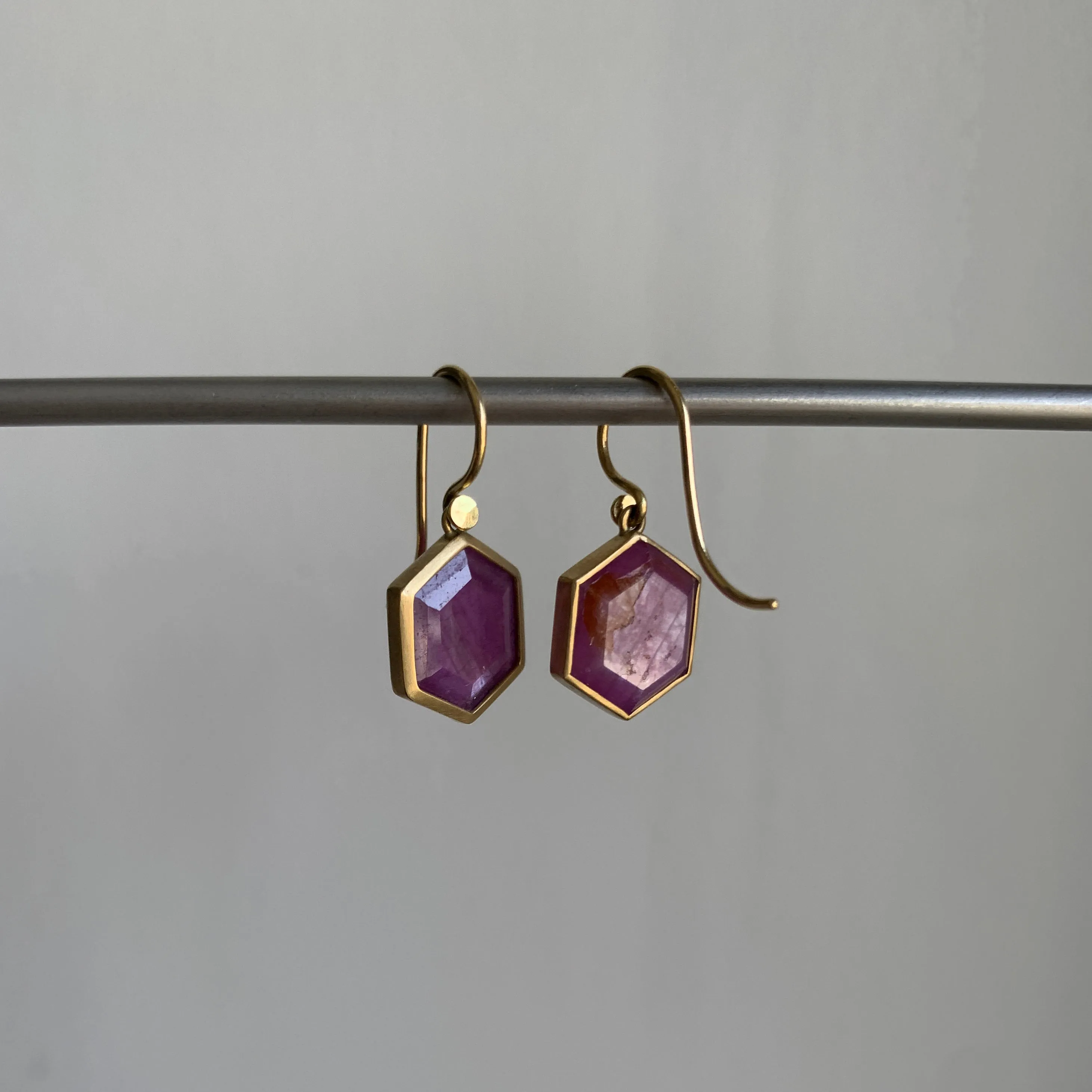 Ruby Crystal Drop Earrings