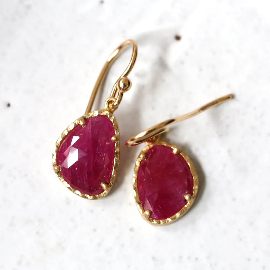 Ruby earrings