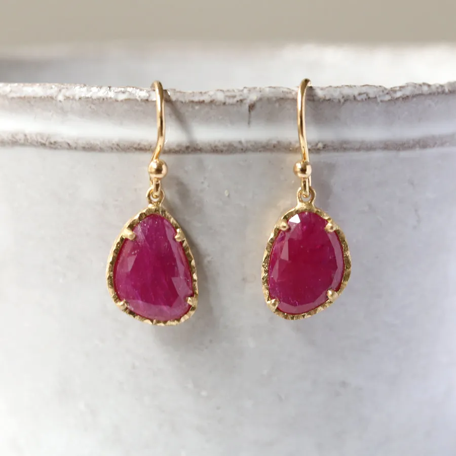 Ruby earrings