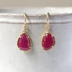 Ruby earrings