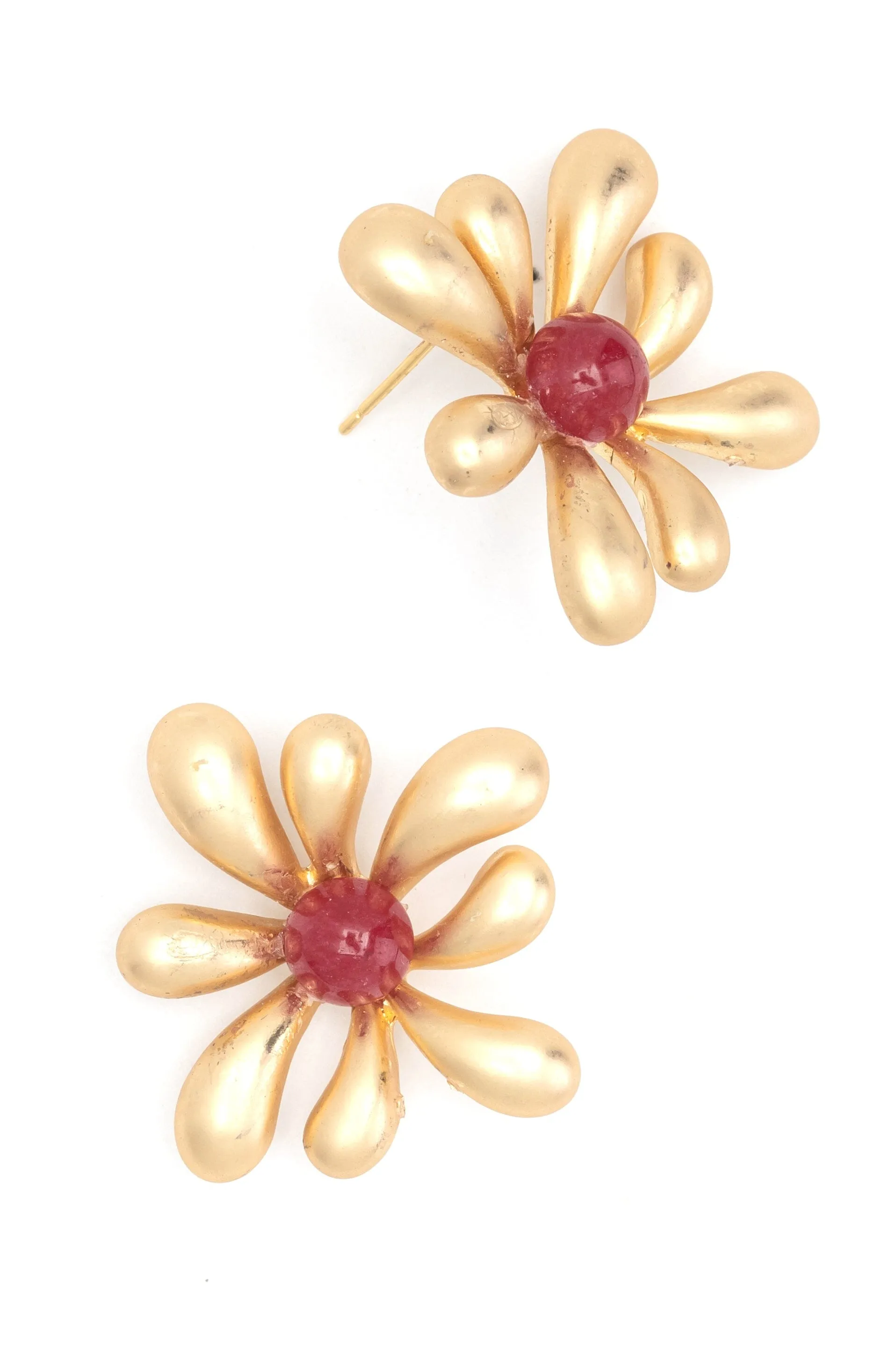 Ruby Flora Earrings