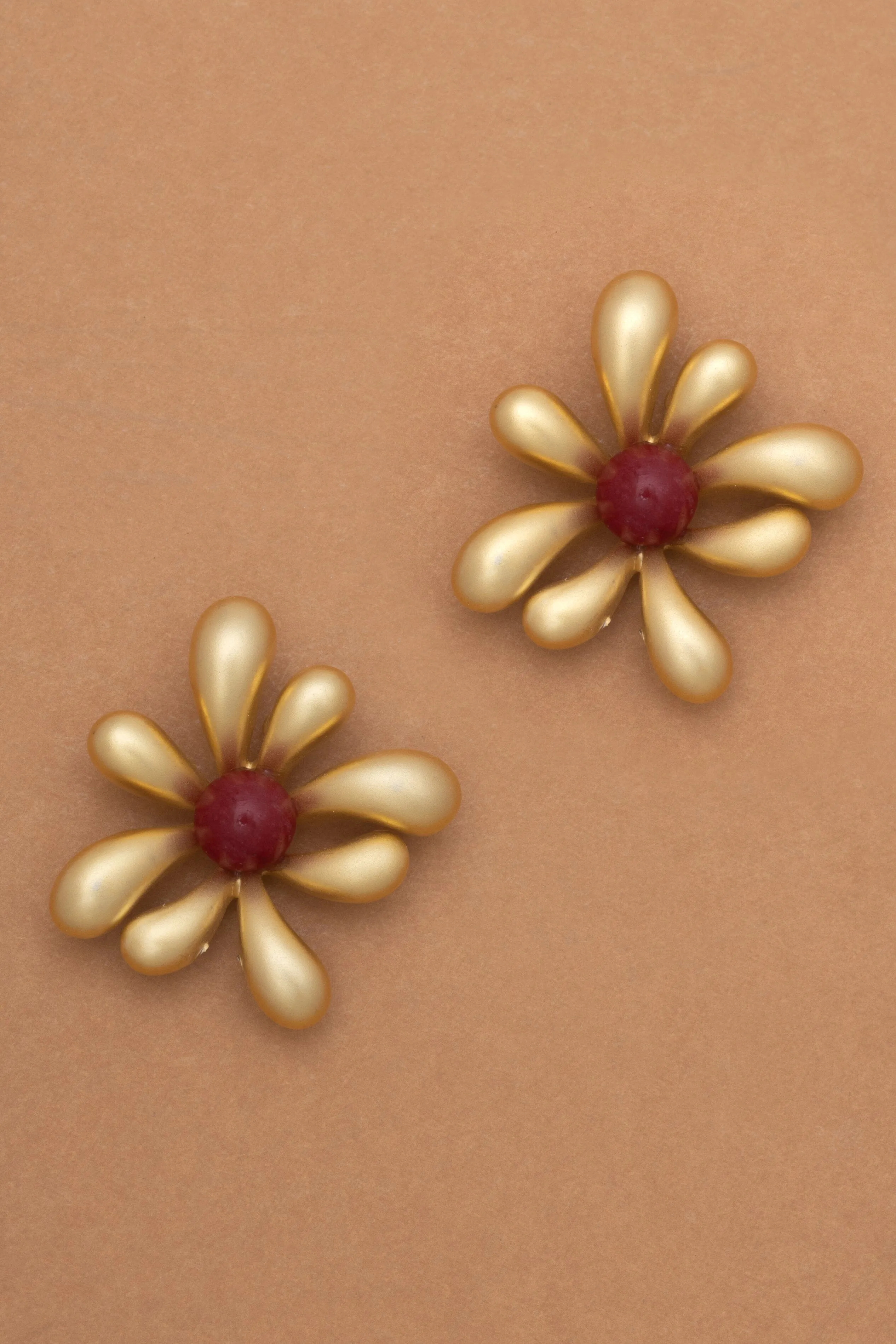 Ruby Flora Earrings