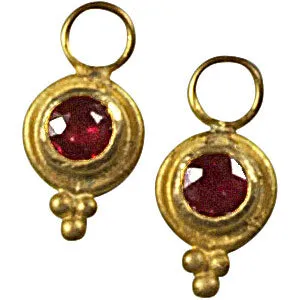 Ruby Hoop Earrings
