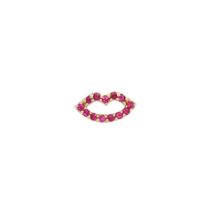 Ruby Lips Post Earring