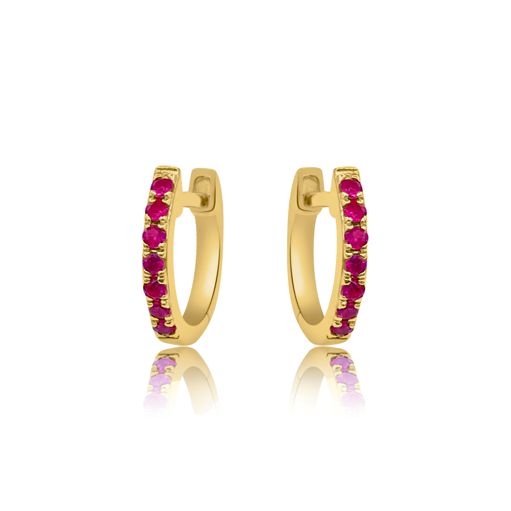 Ruby Mini Huggie Earrings