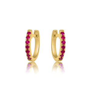 Ruby Mini Huggie Earrings
