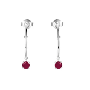 Ruby Open Hoop Earrings
