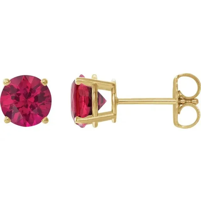 Ruby Stud Earrings