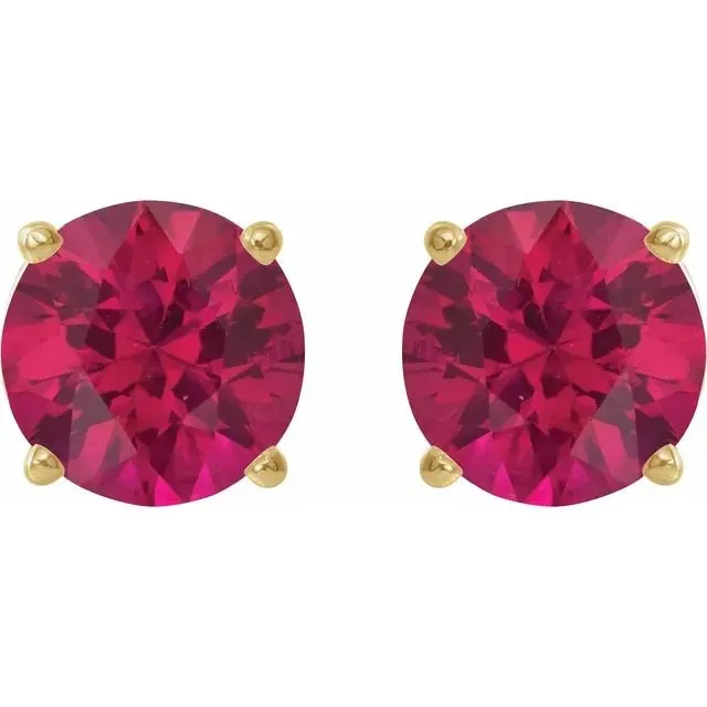 Ruby Stud Earrings