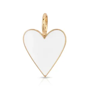 SALE Helena Enamel Pendant- Gold/White