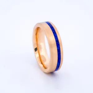 SALE RING - Yellow Gold, & Lapis Lazuli - Size 8