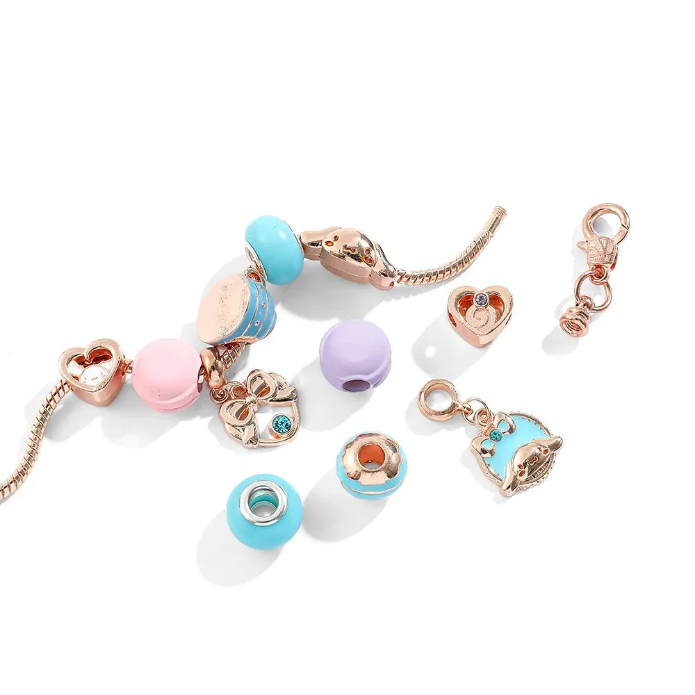 Sanrio Cinnamoroll Charms Bracelet | Colourful Enamel Bead Bangle
