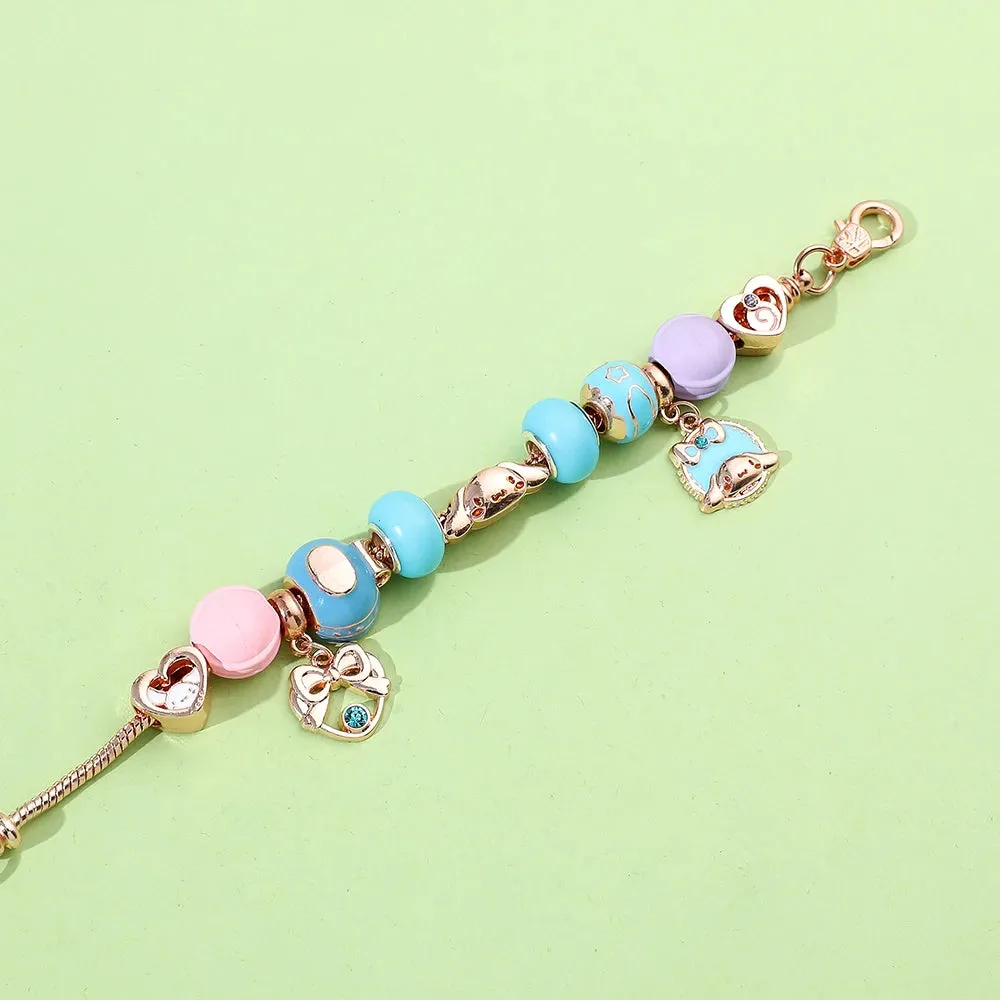 Sanrio Cinnamoroll Charms Bracelet | Colourful Enamel Bead Bangle