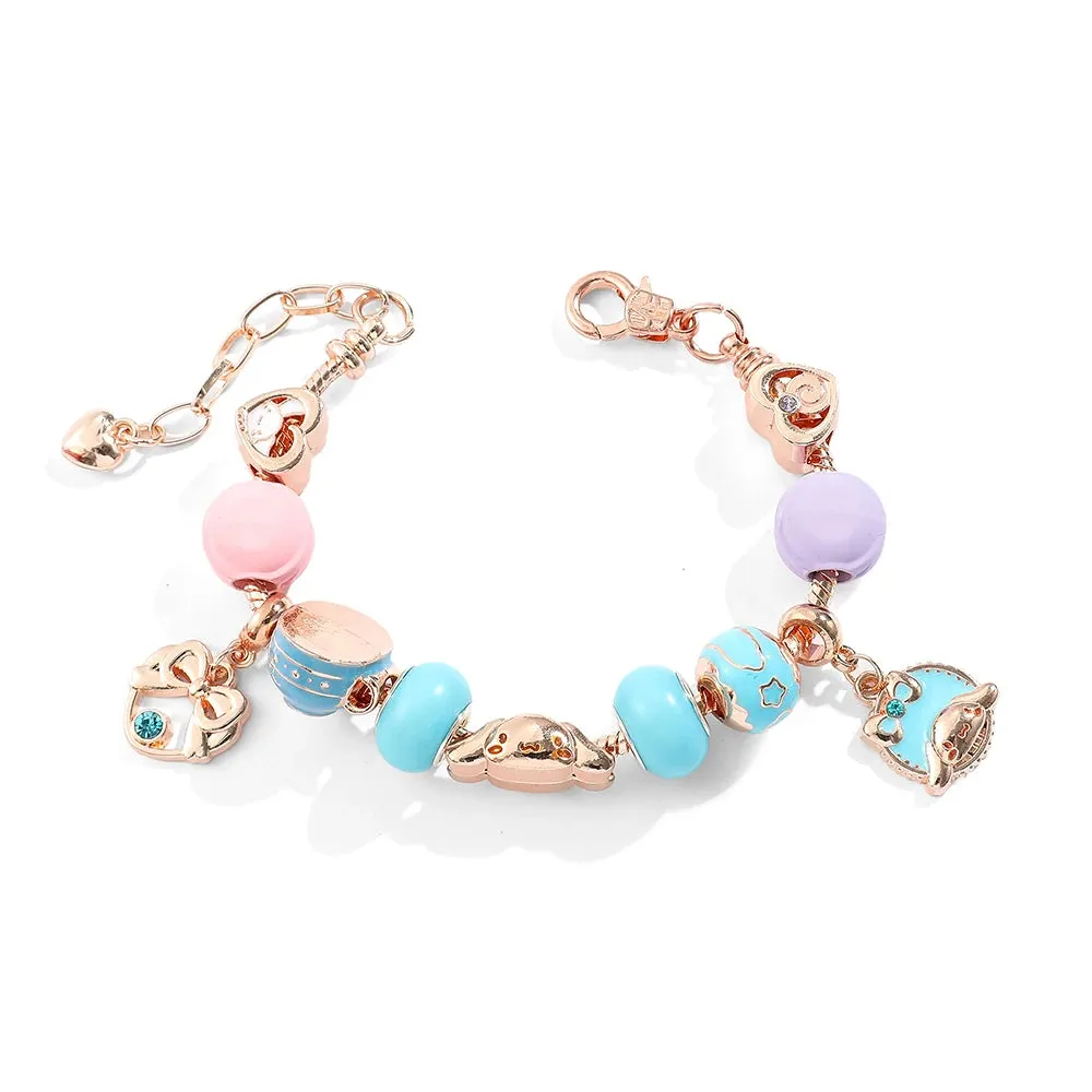 Sanrio Cinnamoroll Charms Bracelet | Colourful Enamel Bead Bangle